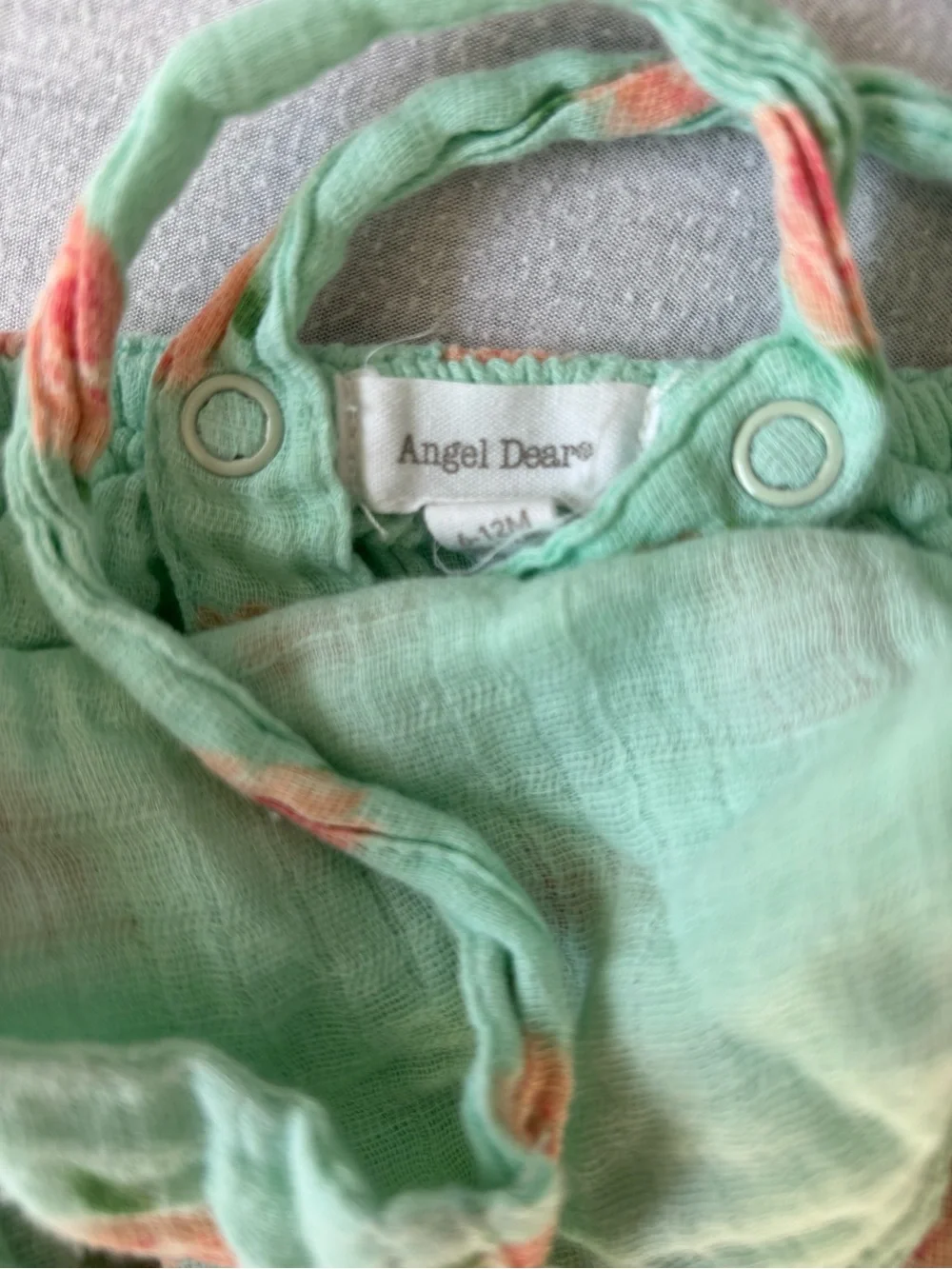 Angel Dear Mint Floral Ruffle Diaper Cover